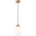 LAMKUR Пендел HARMONY 1xE27/15W/230V Ø 14 см бял/дъб (LA53462)