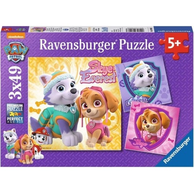 Ravensburger Tlapková patrola: Dívčí síla 3 x 49 dílků