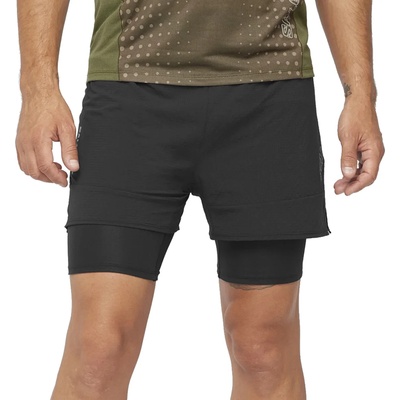 Salomon Шорти Salomon SENSE AERO 2IN1 SHORTS M Черен Velikost L