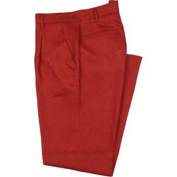 Brooksfield Pleated Linen Trousers - Terracotta - 52/L Плисиран ленен панталон Панталони