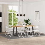 vidaXL Сгъваем стол 8 бр. Изкуствена Бял 48 x 43, 5 x 81 см (42029064)