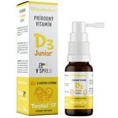 EkoMedica SK Prírodný Vitamín D3 Junior kvapky citrón 30 ml