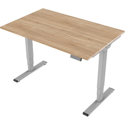 Delso Výškovo nastaviteľný stôl MIDJUSTER 60 x 120 cm dub sonoma / sivá