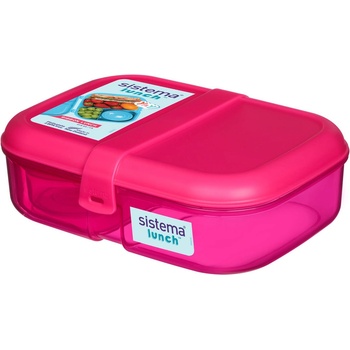 Sistema Krabička na svačinu Ribbon Lunch s vložkou a kelímkem růžová