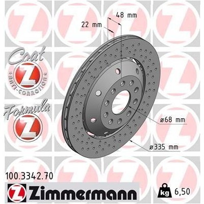 Brzdový kotúč ZIMMERMANN 100.3342.70