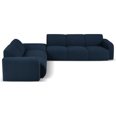 Micadoni Тъмносин ъглов диван от плат букле (ляв ъгъл) Molino - Micadoni Home (MIC_LC_L_101_F1_MOLINO5)