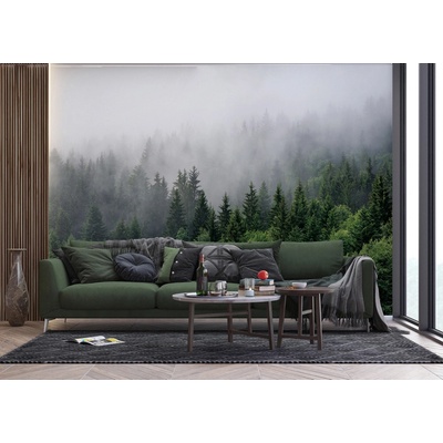 Ag Design FT5P-3031 Vliesová fototapeta na zed' Vrcholky Stromů v Mlze, rozměry 360 x 270 cm
