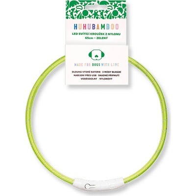 Huhubamboo LED svítící obojek z nylonu