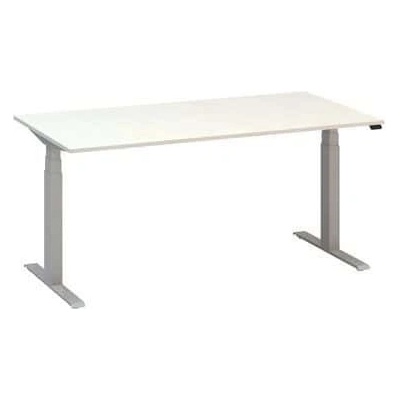 Alfa Office Alfa Up s šedým podnožím 160 x 80 x 61,5 - 127,5 cm bílá