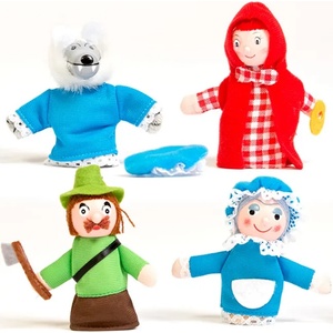 Eurekakids Комплект кукли за пръсти Eurekakids - Червената шапчица, 11 cm (EU535003) - baby
