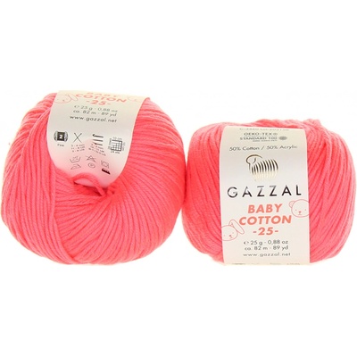 Gazzal Baby Cotton 25 3460 neon růžová