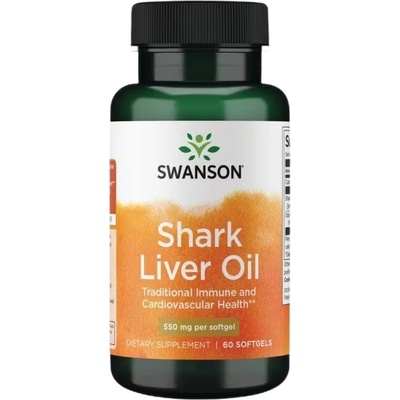 Swanson Shark Liver Oil 550 mg [60 Гел капсули]