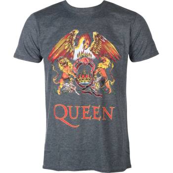 ROCK OFF Мъжка тениска Queen - Classic Crest - HEATHER - ROCK OFF - QUTS03MH