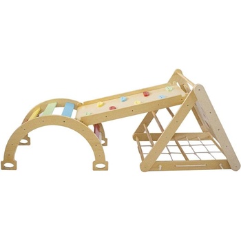 Chipolino Дърв. пързалка, люлка и стена за катерене (3800931063214)