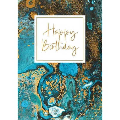 Artige Поздравителна картичка Честит рожден ден-синя