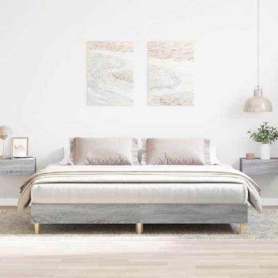 vidaXL Rám postele bez matrace Grey Sonoma kompozitní dřevo