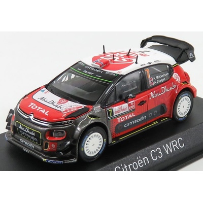 Norev Wrc Citroen C3Abu Dhabi N 7 Rally Pologne 2017 A.mikkelsen A.jaeger Červená Bílá Černá 1:43