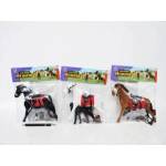 Mattel AST. KON flocked, acces. , 2 horses, 3 wz. , fol