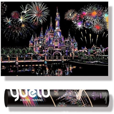 Škrábací obrázek barevný Disneyland