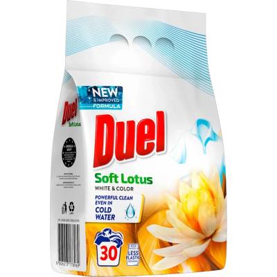 DUEL, прах за пране Soft Lotus White & Color, 2.70кг, 30 пранета