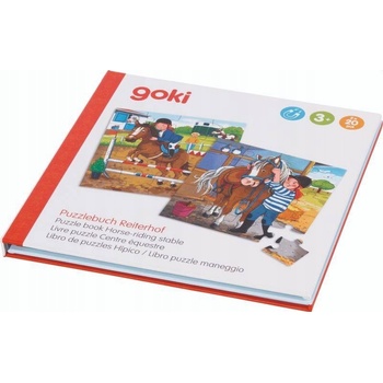 GOKI Magnetická kniha Jezdecká stáj 2x20 dílků