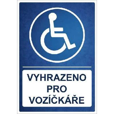 ⚠️ Cedule Vyhrazené parkování pro invalidy - A5 - 15x21 cm / Plast tl. 5 mm