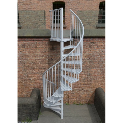Minka STAIRS Vonkajšie točité schodisko Rondo Zink Color biele pr. 180 cm