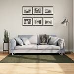 vidaXL Килим HUARTE с къс косъм, мек и миещ се, горско зелен 120x170см (375095)