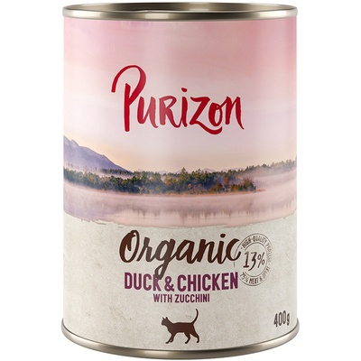 Purizon Organic losos a kuracie so špenátom 6 x 400 g