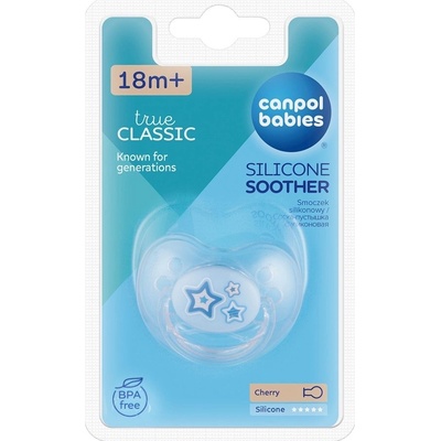 Canpol Babies dudlík kulatý silikon new born baby 1ks modrá