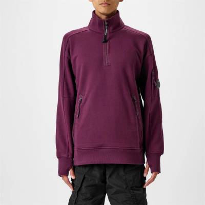 C.P. Company Блуза CP COMPANY Lens Arm Quarter Zip Sweatshirt - Potent Prpl 790