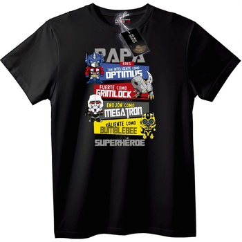 NOONEBRAND Тениска Трансформърс Герой Татко - 2XL, Black