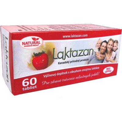 Gelda Laktazan enzým laktáza s príchuťou jahody 60 tabliet