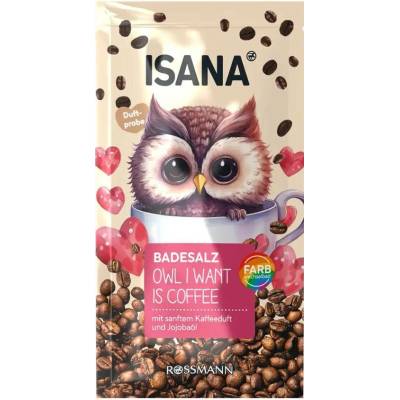 ISANA Sůl do koupele Owl I Want Is Coffee 80 g
