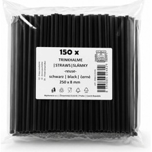 Karlo 8593085054829 Slamky Jumbo 8 x 250 mm 150 ks recykl. čierne