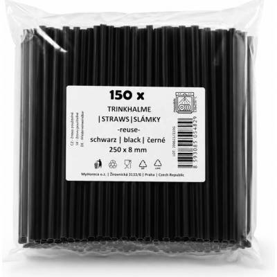 Karlo 8593085054829 Slamky Jumbo 8 x 250 mm 150 ks recykl. čierne