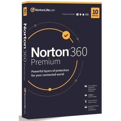 Norton 360 PREMIUM 75GB + VPN 1 lic. 10 lic. 2 roky (21435454)