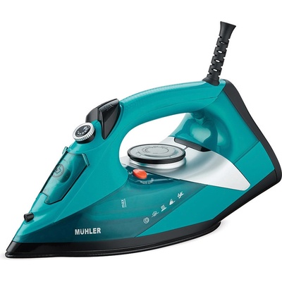 Muhler Парна ютия Muhler SI-2730C, 2600W, Керамично покритие, Широк отвор за вода, Резервоар 300 гр, Самопочистване, Терморегулатор, Син (KT-1009168)