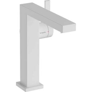 Hansgrohe Tecturis E - Смесител за мивка с чучур Push-Open, CoolStart, EcoSmart, бял мат 73042700 (73042700)