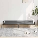 vidaXL Повдигнато легло за кучета сиво 150x90x20 cm Текстилен стомана (42000845)