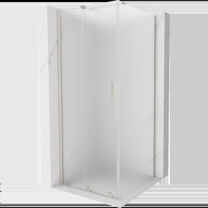 Mexen Velar плъзгаща се душ кабина 90 x 90 см, матирана, четкан никел (871-090-090-31-97)