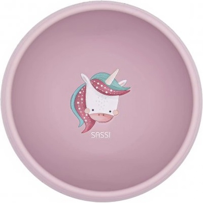 Sassi Силиконова купичка с вакуум Sassi - Sparkly The Unicorn, розова (SSSI0740)