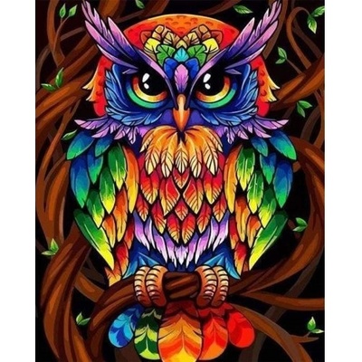 Figured ART Vyšívání křížkové sada Barevná sova – Zboží Dáma