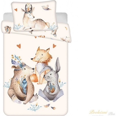 Jerry Fabrics povlečení do postýlky Zvířátka Woodland baby 100 x 135 , 40 x 60 cm – Zboží Dáma