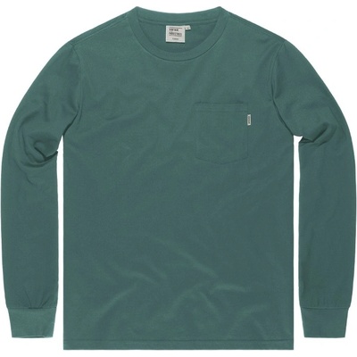 Triko dlouhé Vintage Industries Grant Pocket Long modré