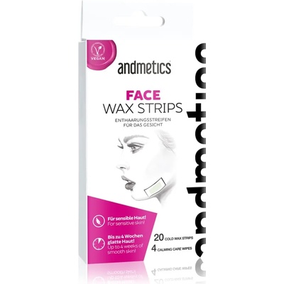 andmetics Wax Strips Face восъчни ленти за епилация за лице 20 бр