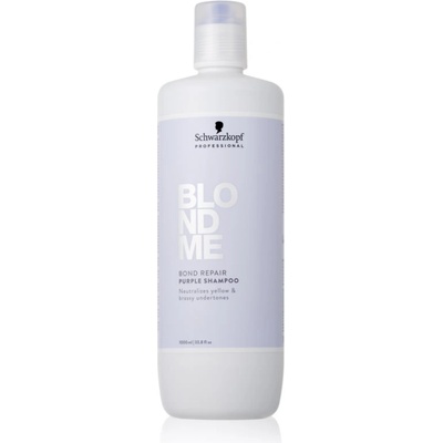 Schwarzkopf Blondme Bond Repair Purple Shampoo лилав шампоан за руса коса 1000ml