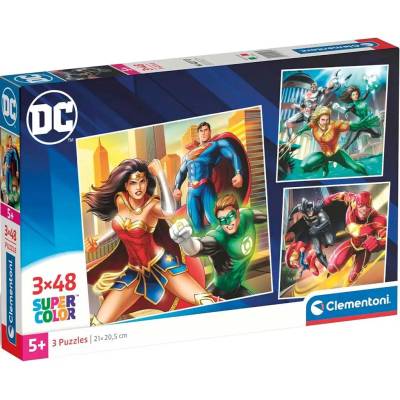 Clementoni štvorec DC COMICS Justice League 3x48 dielov