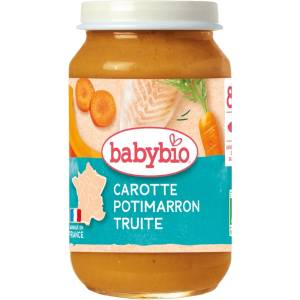 Babybio Био зеленчуково пюре Babybio - С пъстърва, 8 м+, 200 g (3288131500560) - baby