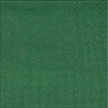 Santex Servítky jednofarebné Tmavozelená 21x20 cm